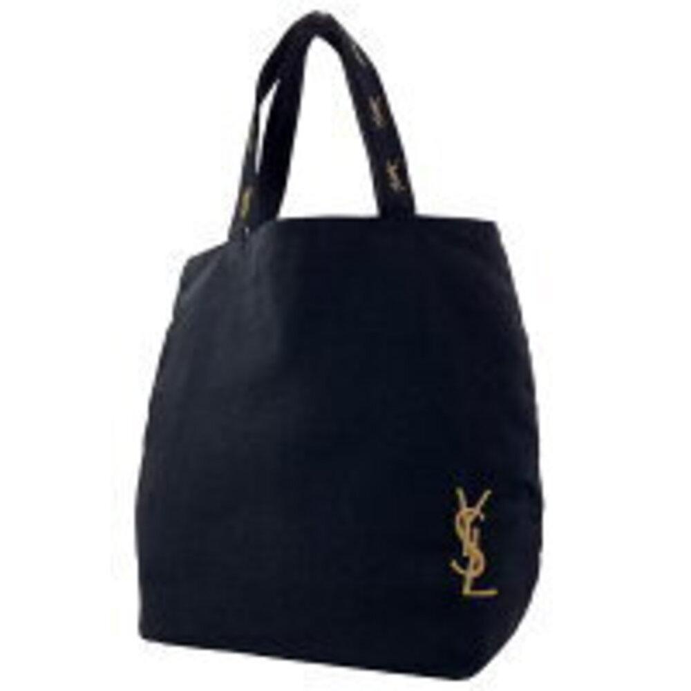 Saint Laurent YSL logo tote bag black gusset MK